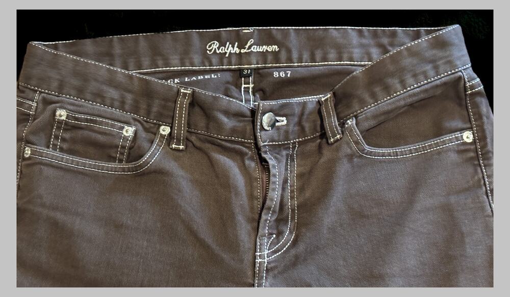 Ralph Lauren Black Label 867 Women’s 31 Brown Flare Jeans Wide Leg Pants